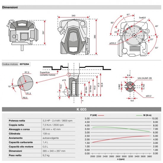 Emak Motore Emak K605 Euro 5 | 154,92 € + IVA